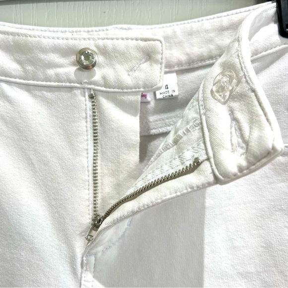 Dream Jeannes By Quacker Factory Cropped Capri Pants Jeans Size 4 White - Picture 6 of 8